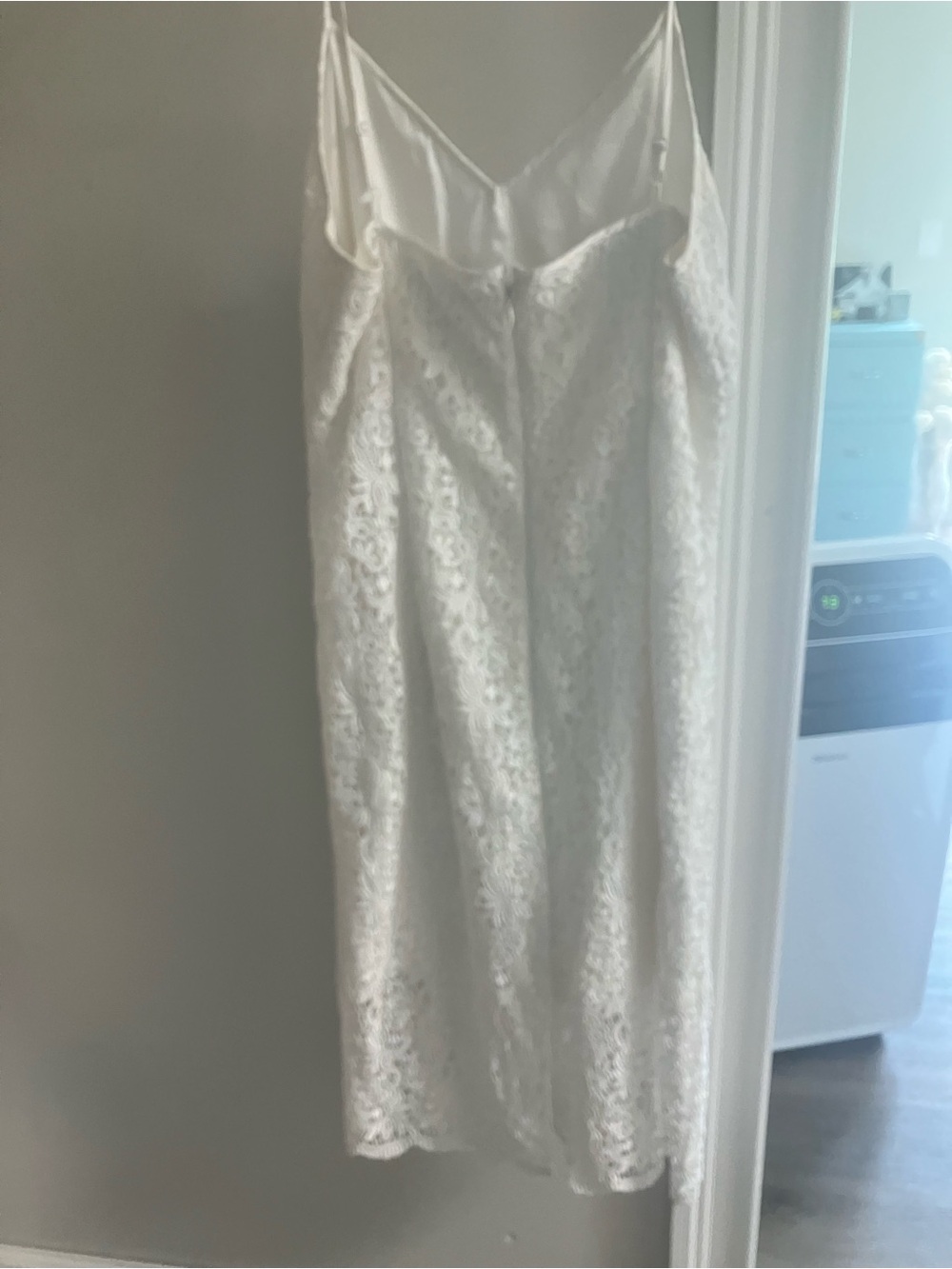White House Black Market white. Eyelet  fitted.